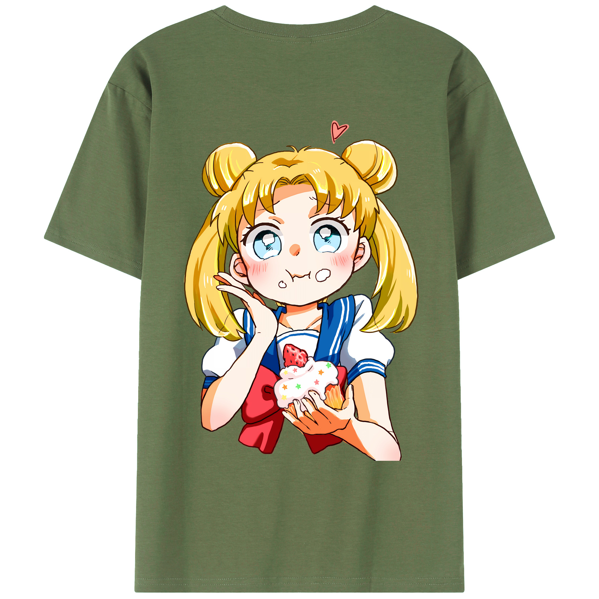 （画像用） 美少女戦士セーラームーン 愛野 美奈子 あいの みなこ Sailor Moon Aino Minako 綿100％ メンズ半袖Tシャツ（バックプリント） 通気性
